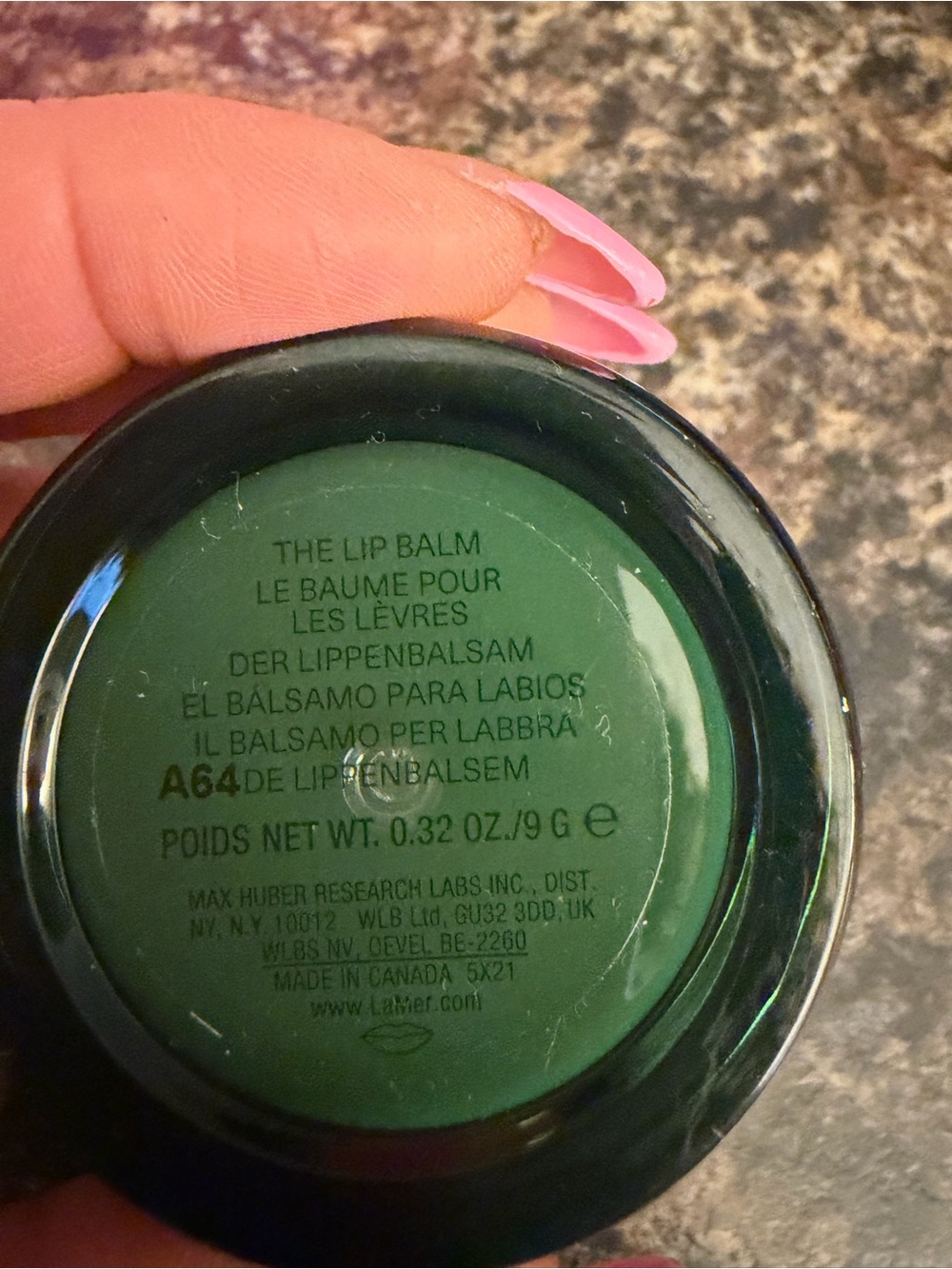 La Mer Green Lip Balm Jar - Picture 2 of 3